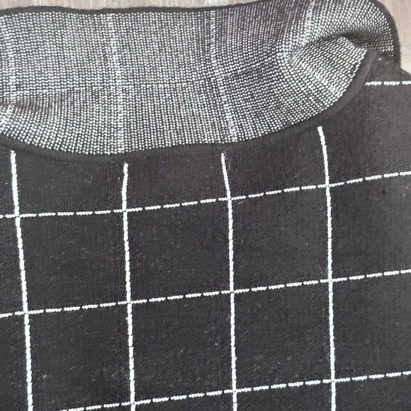 A Love Story Black Tailored Windowpane Blazer Modern Cropped Fit PM - Picture 12 of 14